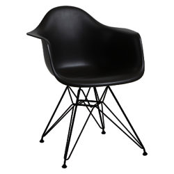 Vitra Eames DAR 43cm Armchair Dark Grey / Black